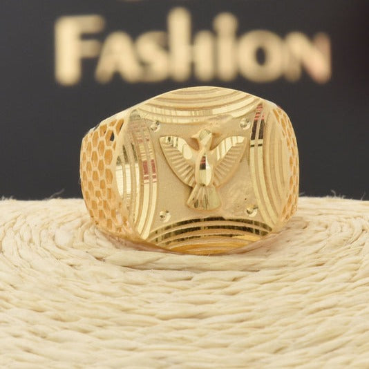 1 Gram Gold Plated Bird Superior Quality Gorgeous Design Ring for Men - Style B421 - AmazingBaba