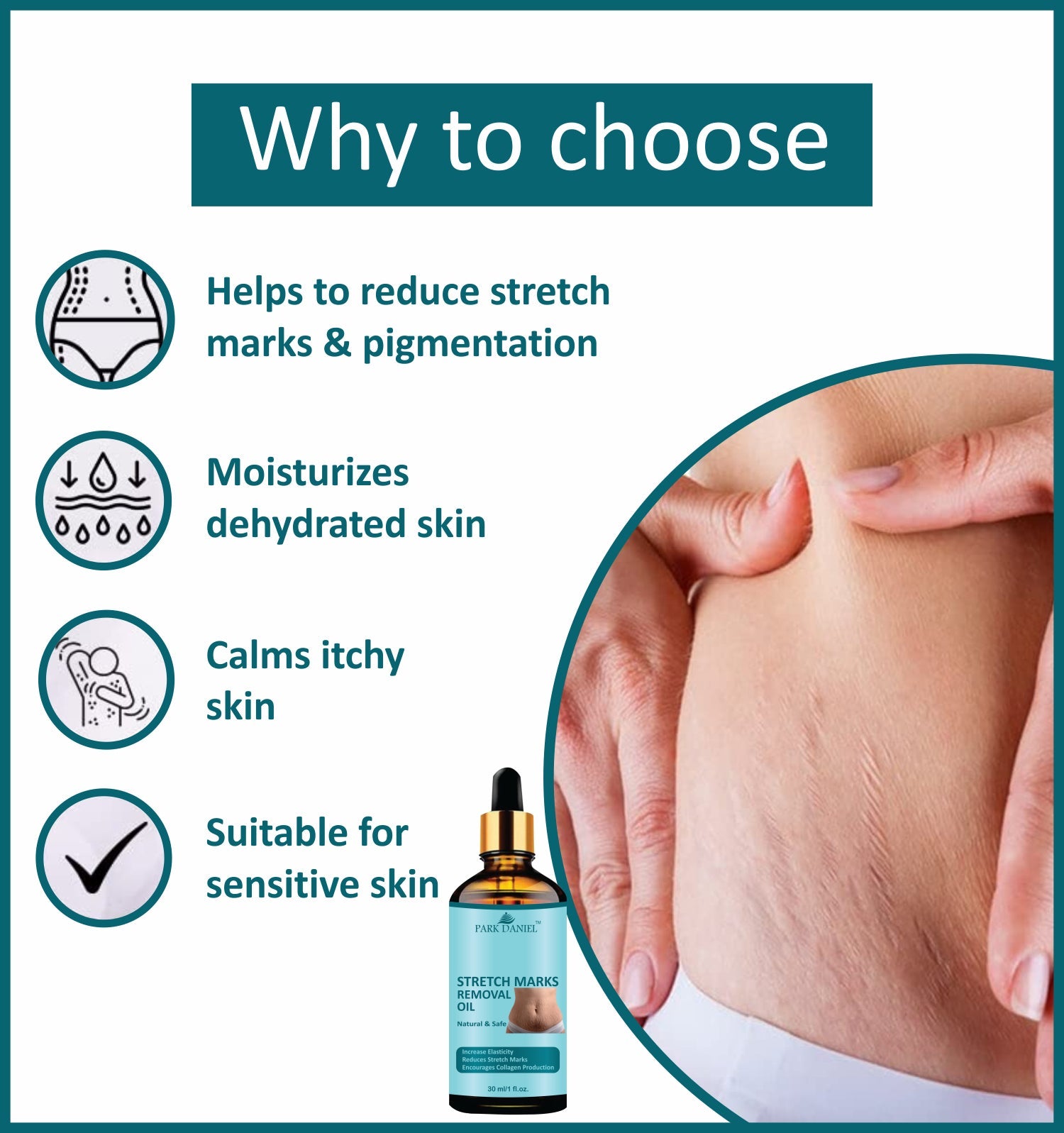 Park Daniel Premium Stretch Marks Removal Oil - AmazingBaba