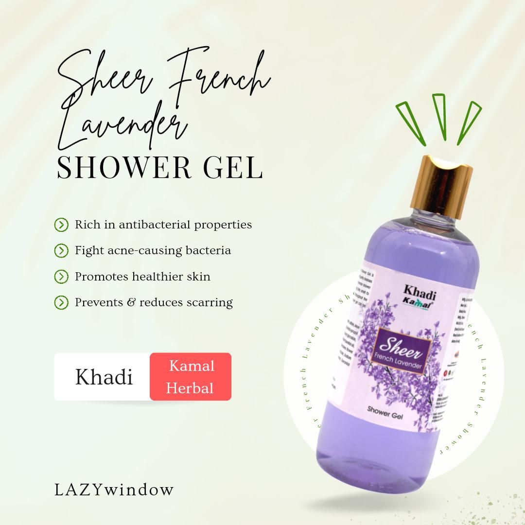 Khadi Kamal Herbal Pure Natural & Organic  Body Shower Gel Pack of 5 - AmazingBaba