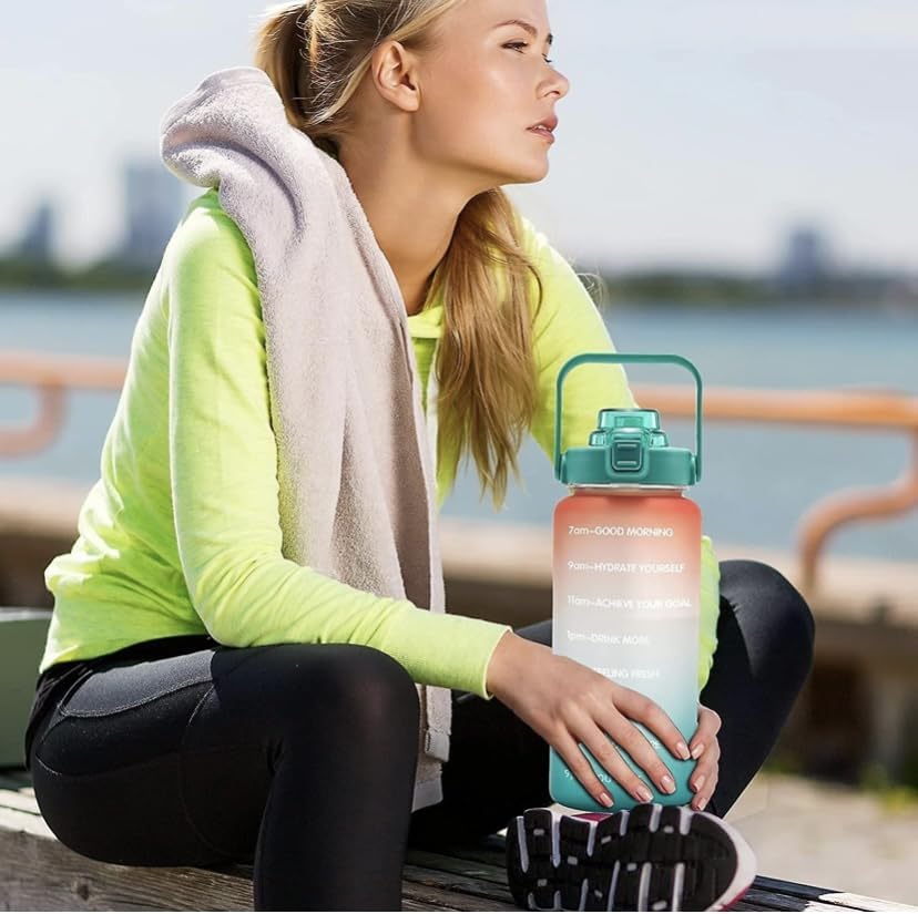 SPEAR Set of 3 Water Bottle with Motivational Time Marker - AmazingBaba