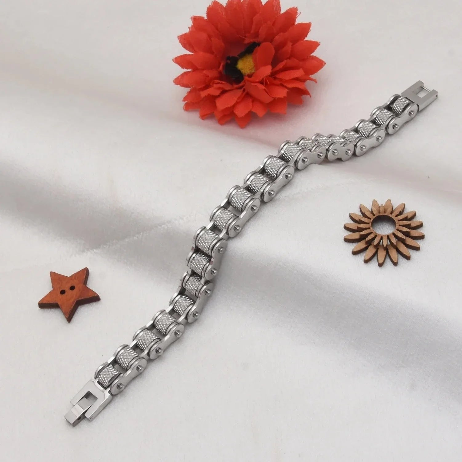 Unique Design Premium-Grade Quality Silver Color Bracelet- Style C301 - AmazingBaba