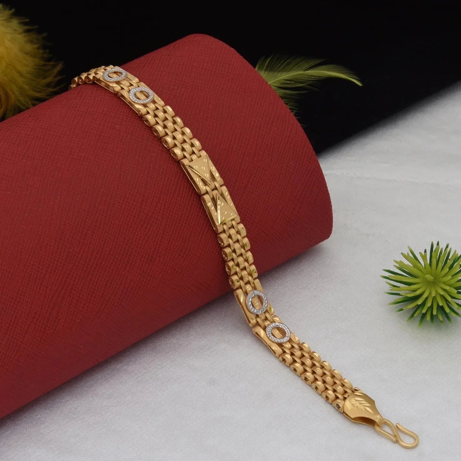 1 Gram Gold Plated Exquisite Design High-Quality Bracelet - Style C483 - AmazingBaba