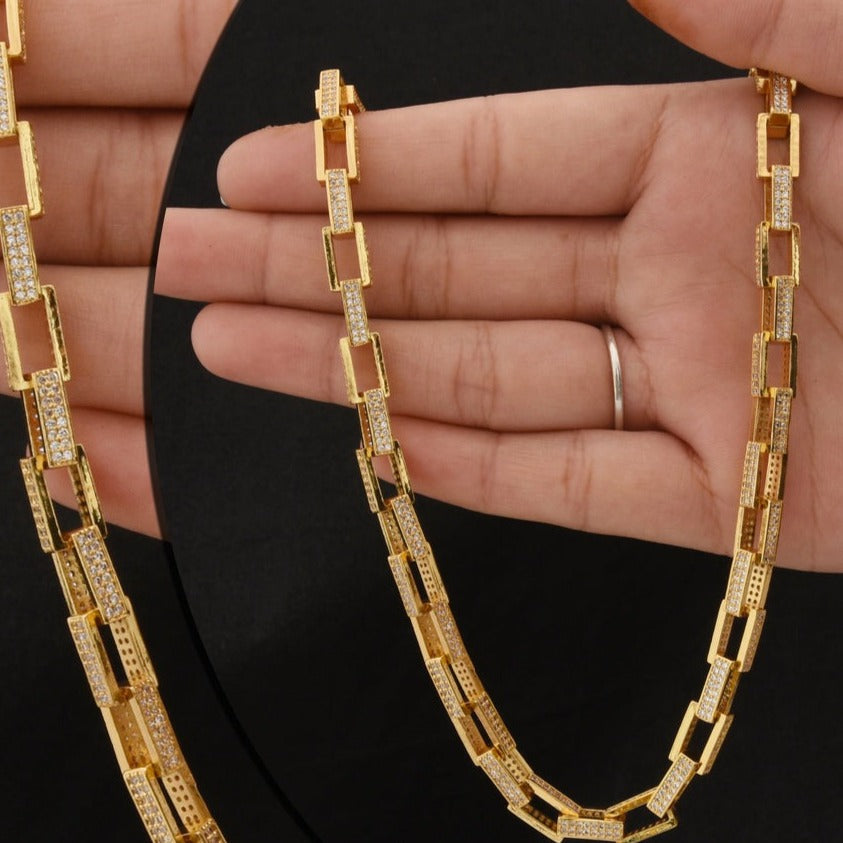 Finely Detailed Design with Diamond Delicate Design Chain for Men - Style C302 - AmazingBaba