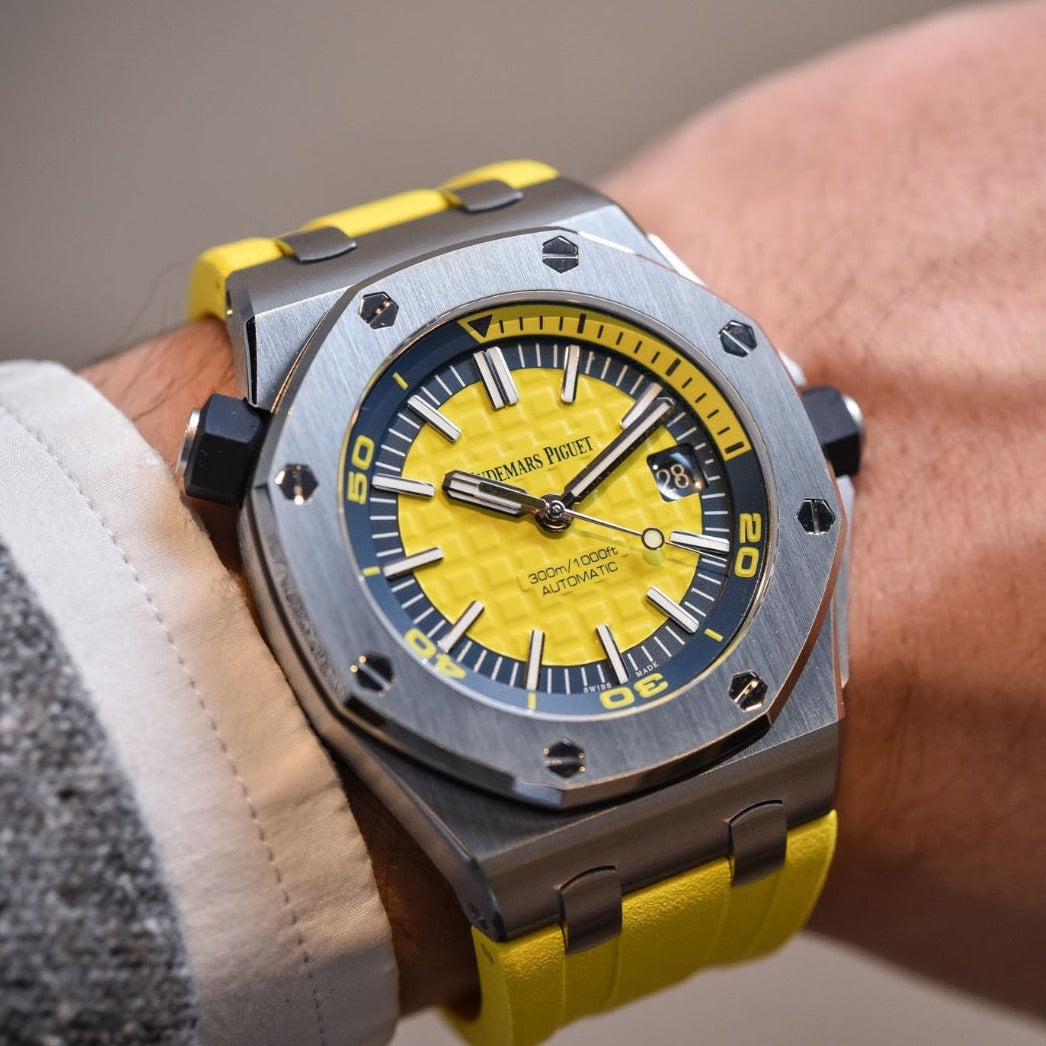 Royal Oak Offshore Silver Yellow watch - AmazingBaba