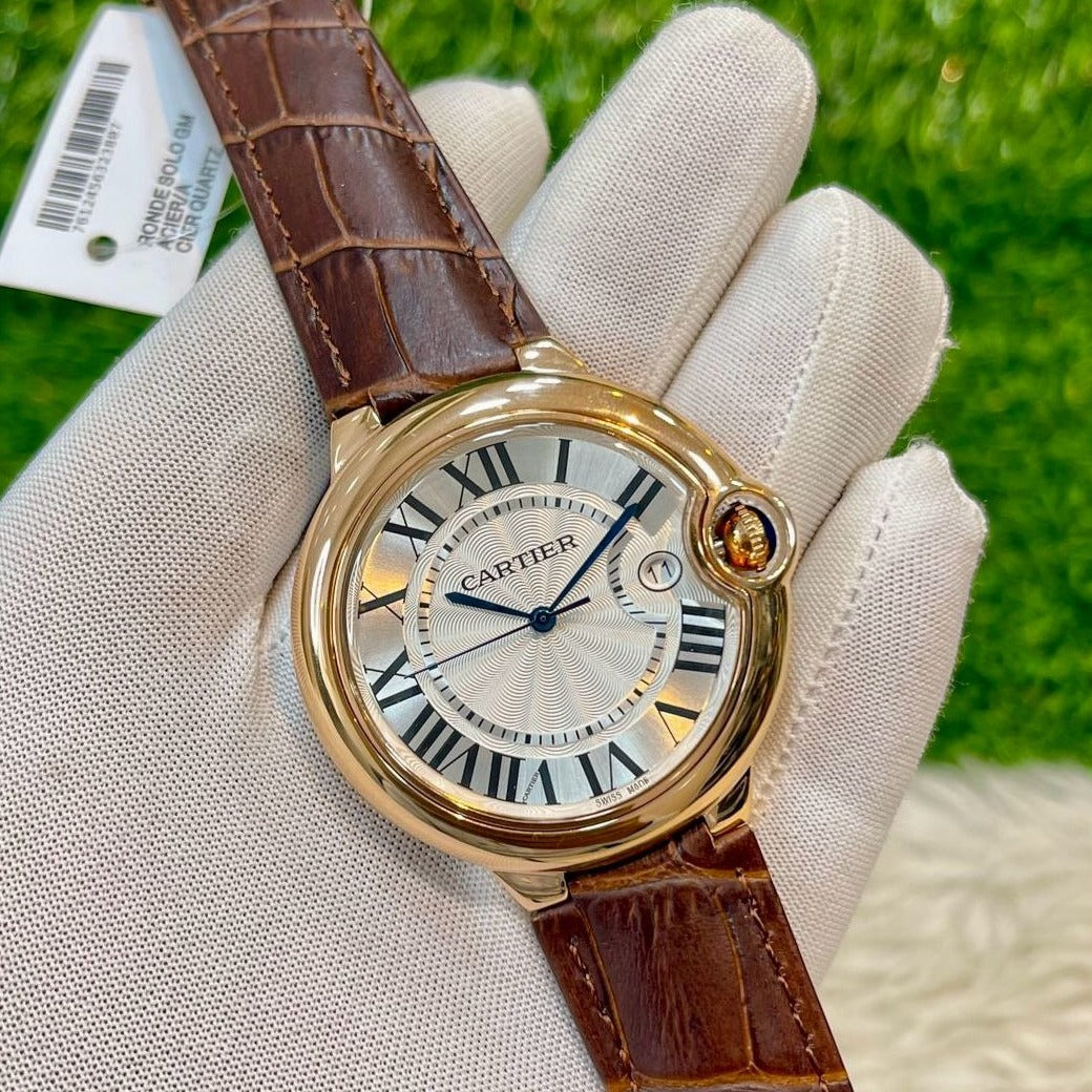 Amazing CR Brown Leather Belt watch - AmazingBaba