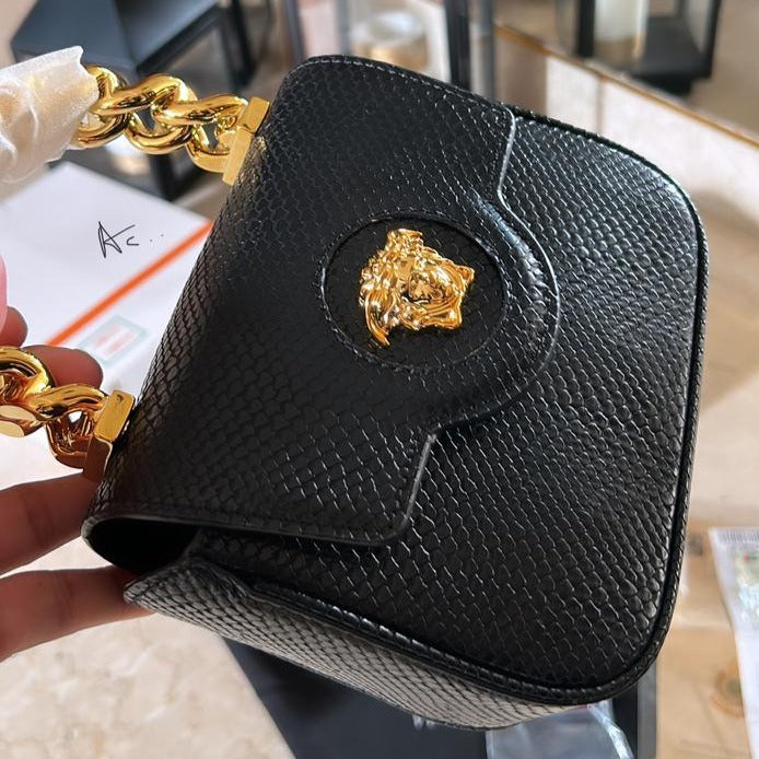 Patent Leather ‘LaMedusa’ small Genuine leather Bag - AmazingBaba