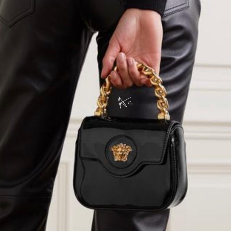 Patent Leather ‘LaMedusa’ small Genuine leather Bag - AmazingBaba