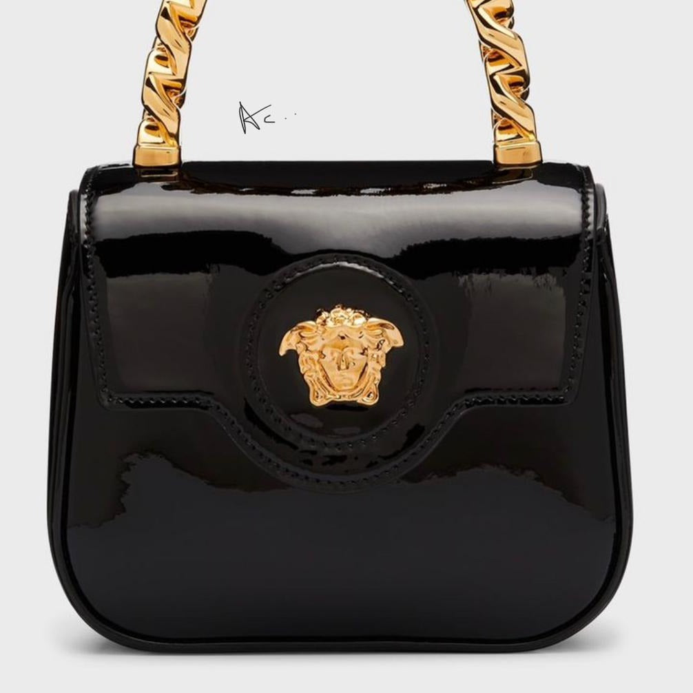Patent Leather ‘LaMedusa’ small Genuine leather Bag - AmazingBaba