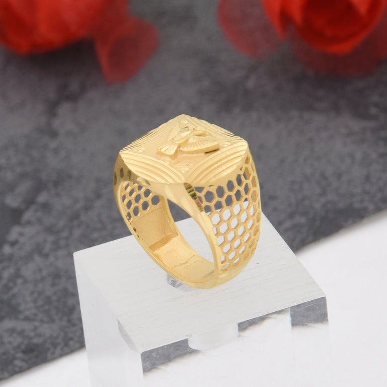 1 Gram Gold Plated Bird Superior Quality Gorgeous Design Ring for Men - Style B421 - AmazingBaba