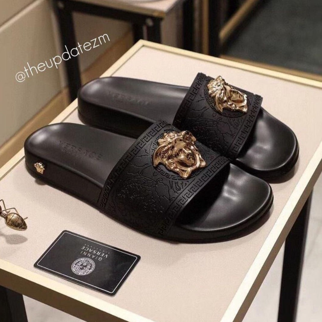 Amazing Full Black Luxury Slides - AmazingBaba