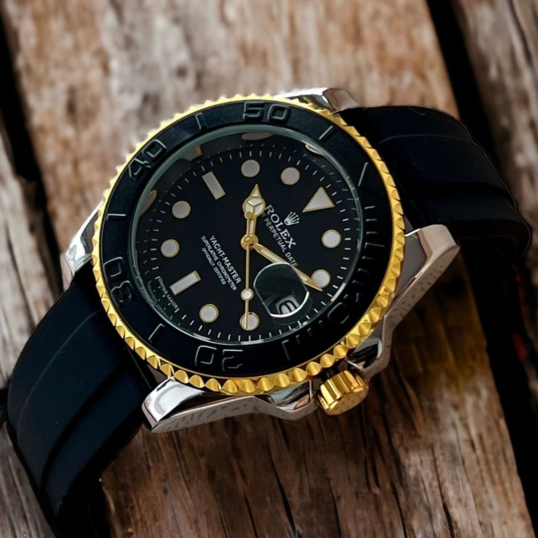 Luxury rlx Blcak Gold Men's Watch