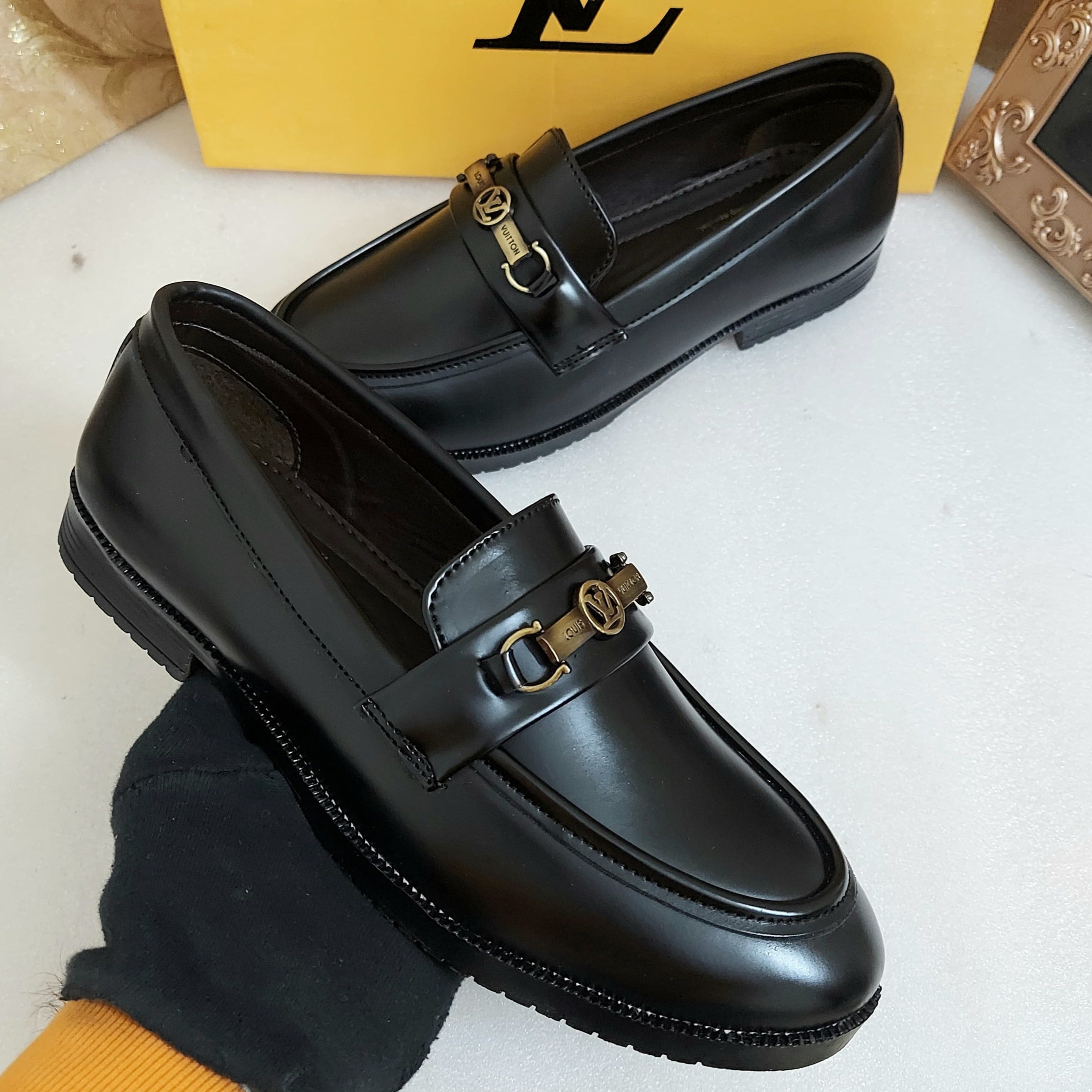 Lv premium inspired loafers shoes - AmazingBaba