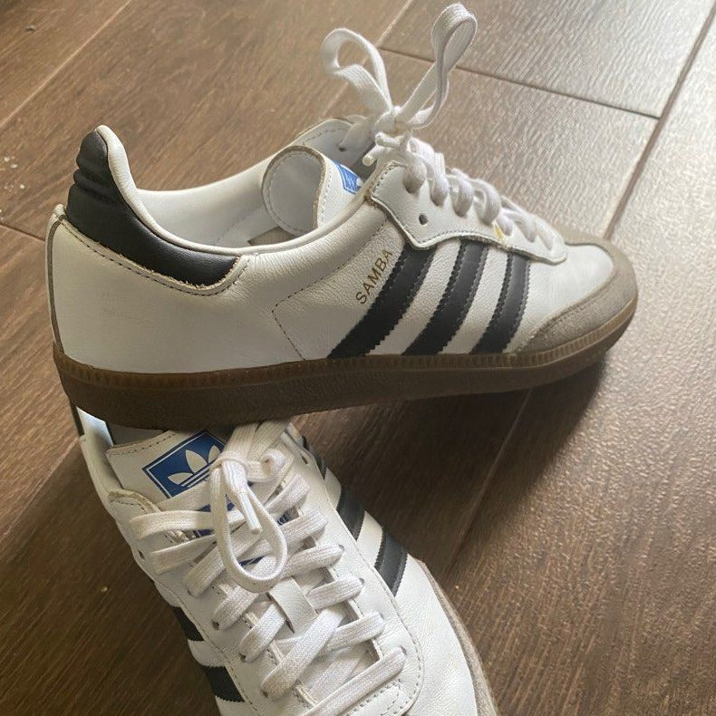 Ad samba black white shoes - AmazingBaba