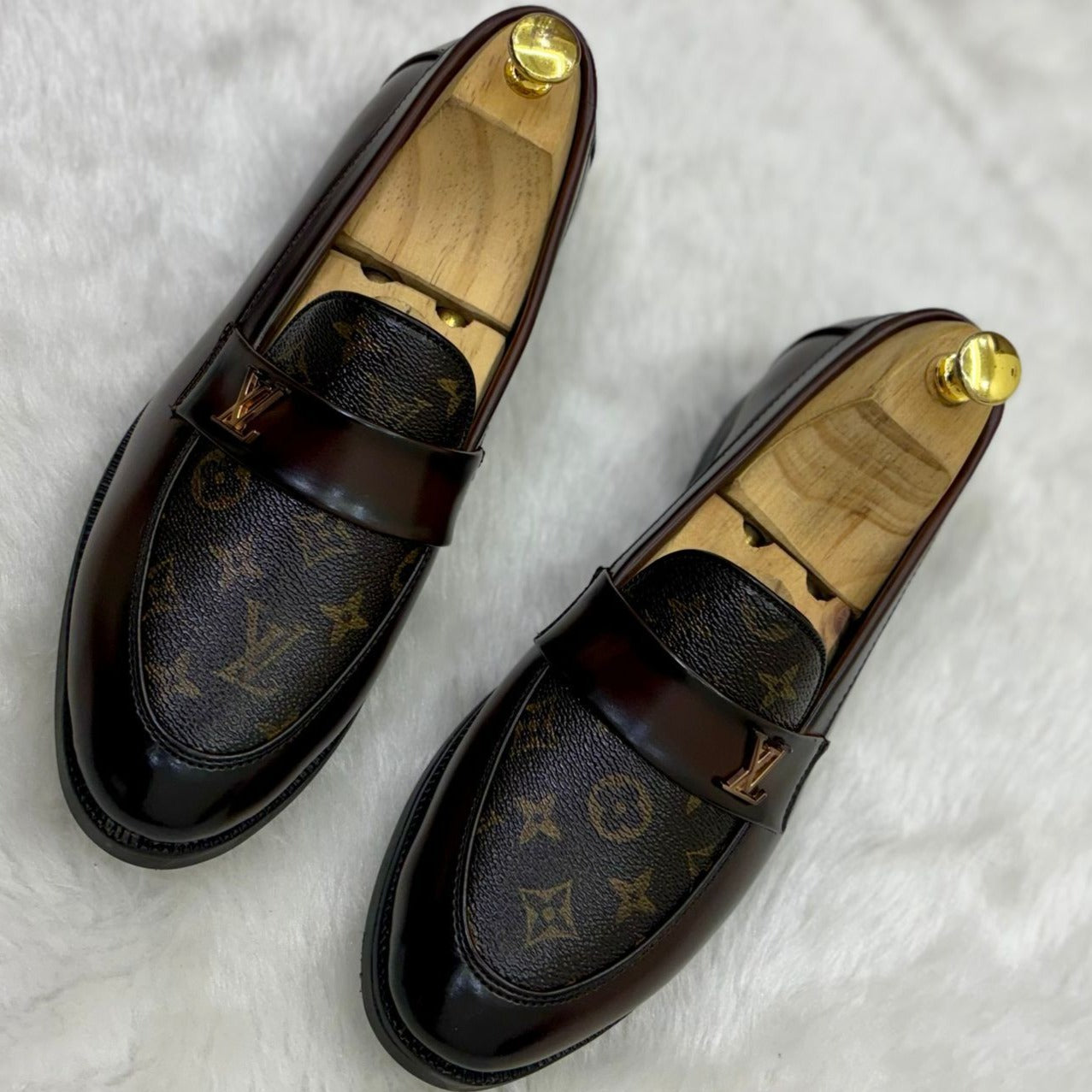 Lv premium unisex luxury loafers shoes - AmazingBaba
