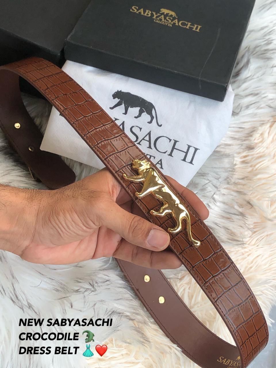 Ss Crocodile Dress Belt - AmazingBaba