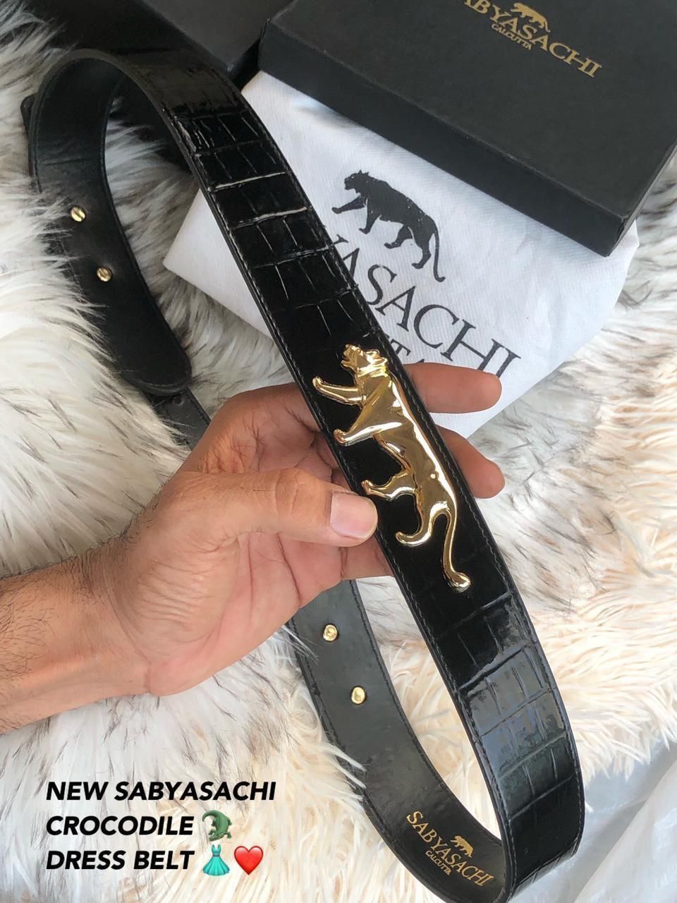 Ss Crocodile Dress Belt - AmazingBaba