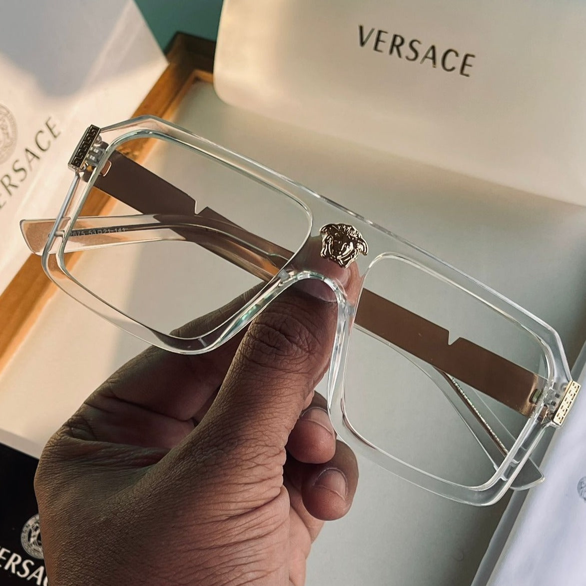 Vsache transparent unisex sunglasses - AmazingBaba