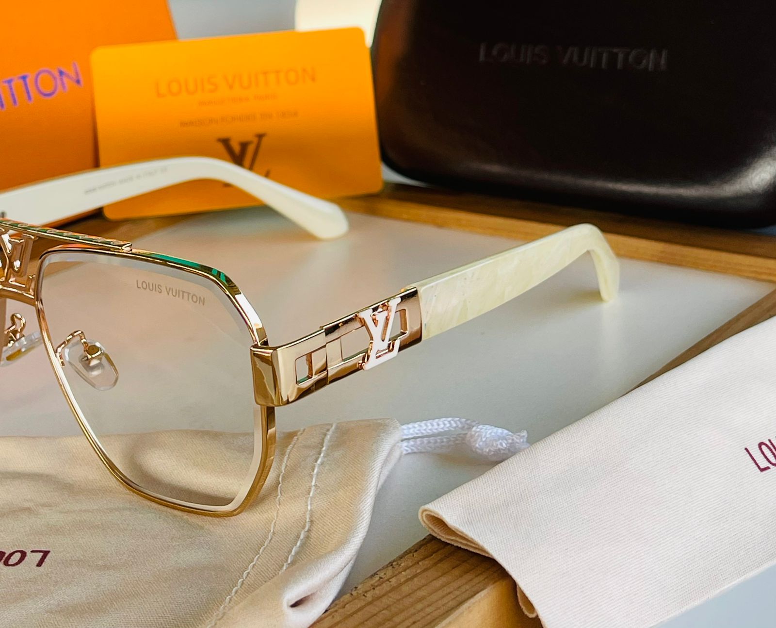Lv premium transparent unisex luxury sunglasses - AmazingBaba