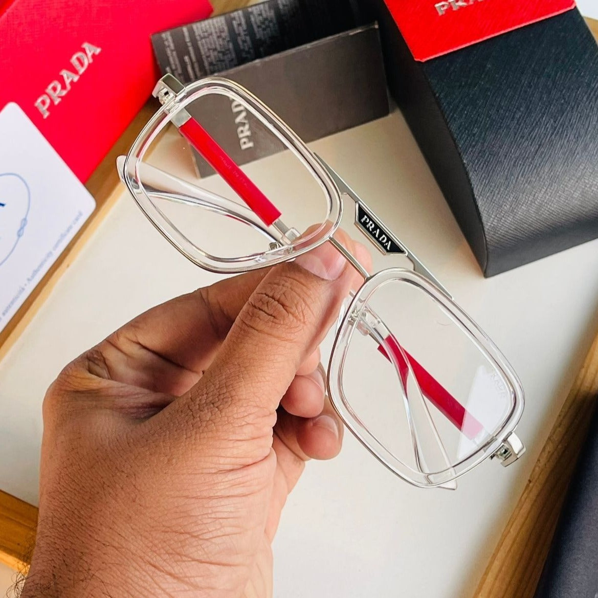 Pd transparent lens premium sunglasses - AmazingBaba