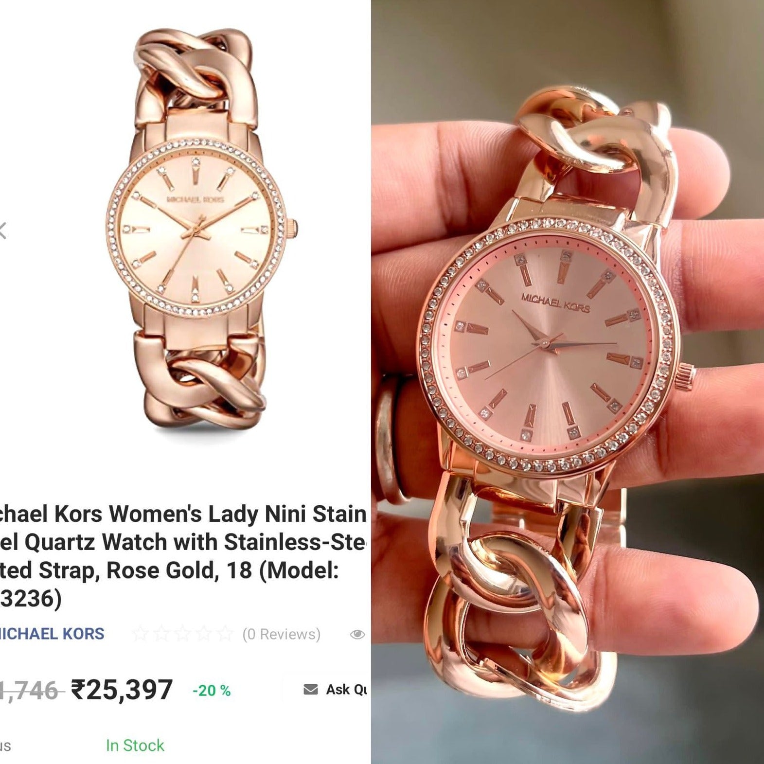 MK premium rose gold luxury watch - AmazingBaba