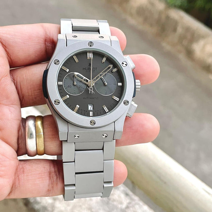 Hublot Silver Grey Metal Watch