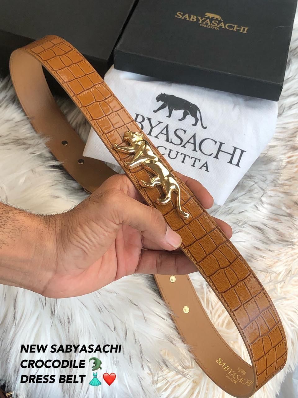 Ss Crocodile Dress Belt - AmazingBaba