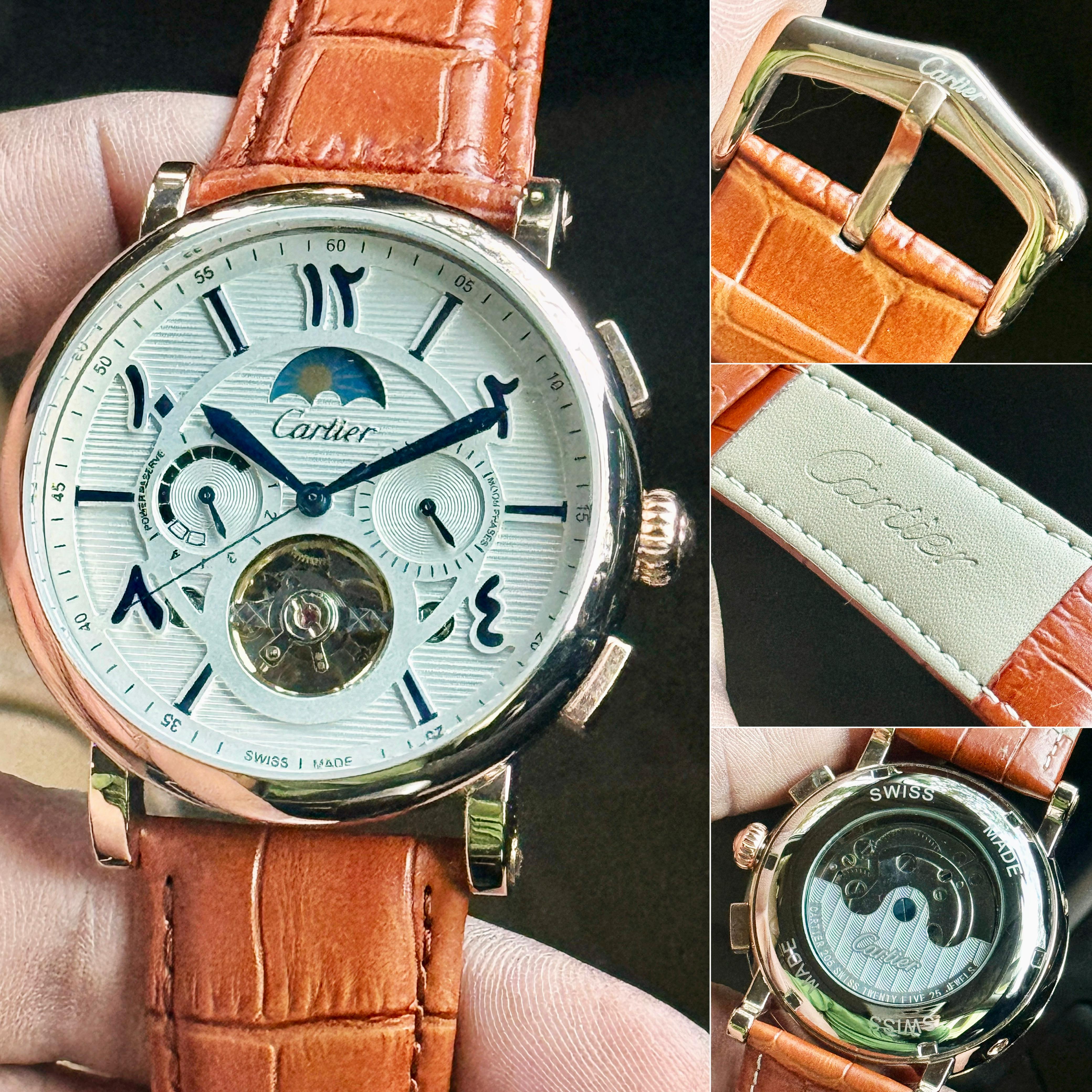 Arebic Figures & Tourbillon Back Open watch - AmazingBaba